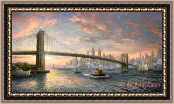 Thomas Kinkade The Spirit of New York Framed Painting