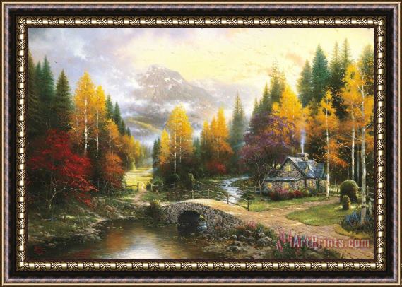 Thomas Kinkade The Valley of Peace Framed Painting