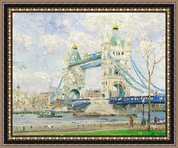Thomas Kinkade Tower Bridge, London Framed Painting