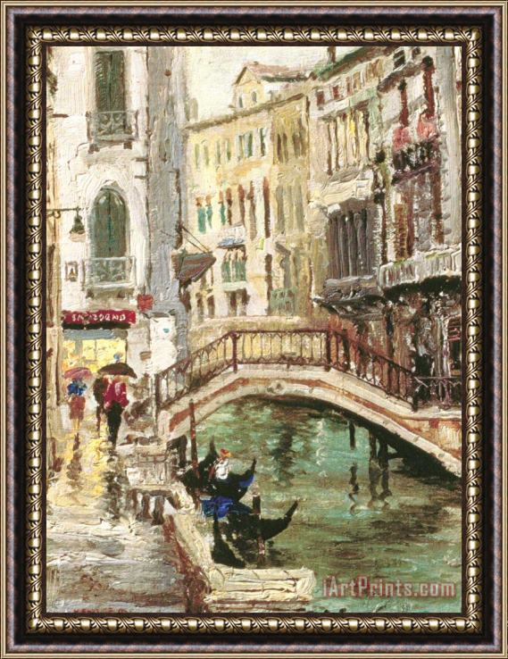 Thomas Kinkade Venice Canal Framed Print