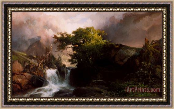 Thomas Moran A Mountain Stream Framed Painting