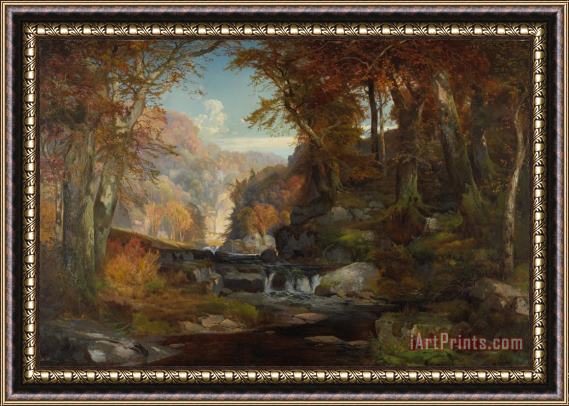 Thomas Moran A Scene On The Tohickon Creek Framed Print
