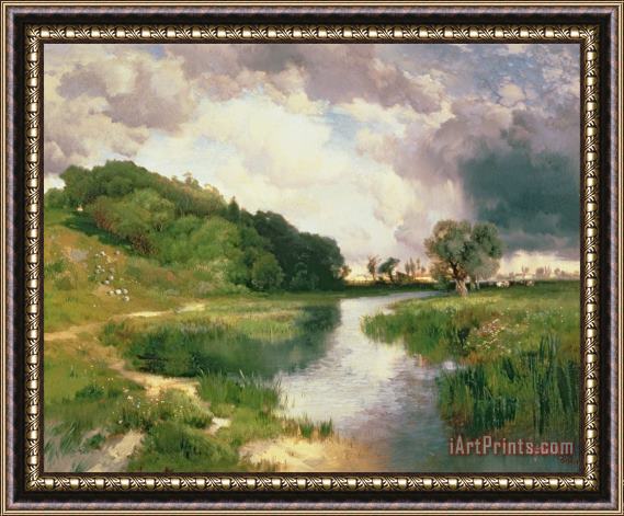 Thomas Moran Approaching Storm Framed Painting