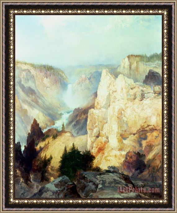 Thomas Moran Grand Canyon of the Yellowstone Park Framed Painting