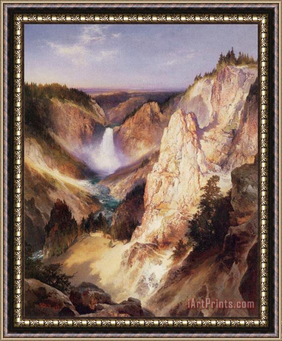 Thomas Moran Great Falls of Yellowstone Framed Painting