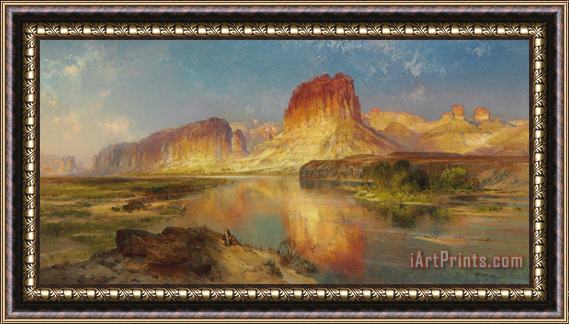 Thomas Moran Green River of Wyoming Framed Painting