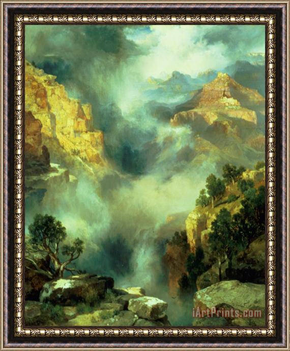 Thomas Moran Mist in the Canyon Framed Print