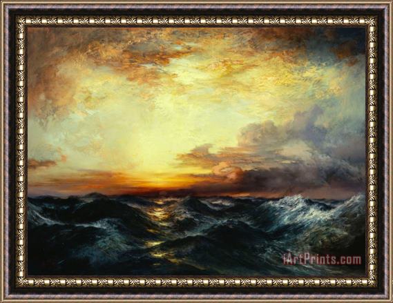 Thomas Moran Pacific Sunset Framed Painting
