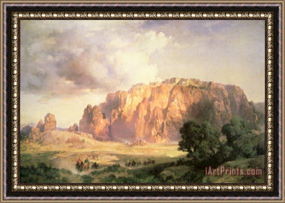 Thomas Moran The Pueblo of Acoma in New Mexico Framed Print