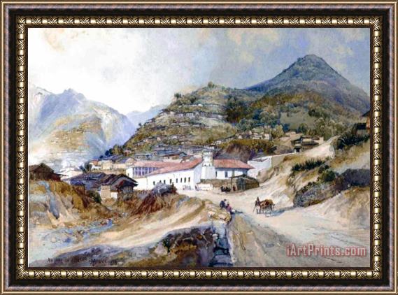 Thomas Moran The Village of Angangueo Framed Painting