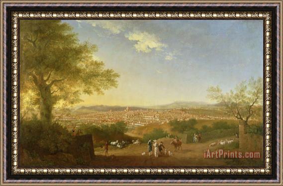 Thomas Patch A Panoramic View of Florence from Bellosguardo Framed Painting