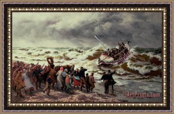 Thomas Rose Miles The Return of the Lifeboat Framed Print