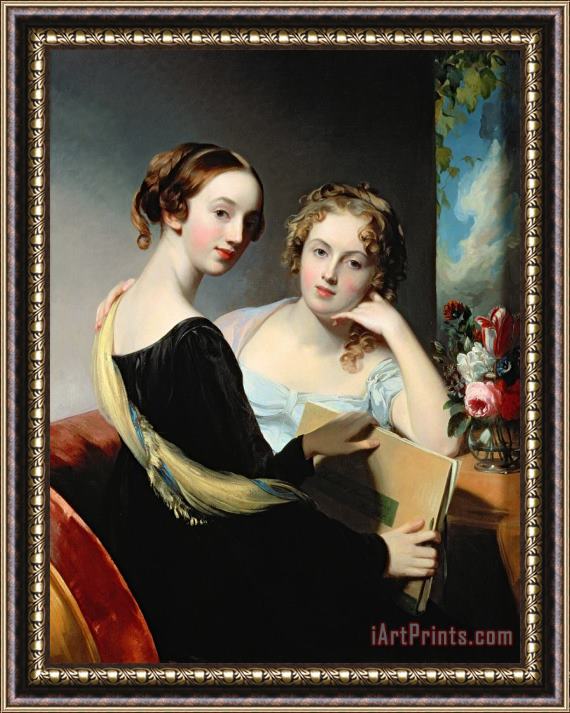 Thomas Sully Portrait of the McEuen sisters Framed Painting