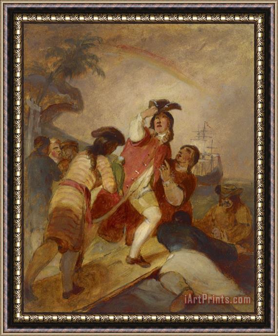 Thomas Sully Robinson Crusoe And His Man Friday Leave The Island Framed Print