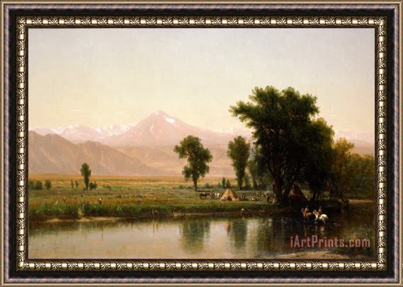 Thomas Worthington Whittredge Crossing The River Platte Framed Painting