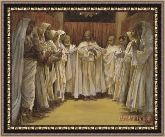 Tissot Christ with the twelve Apostles Framed Painting