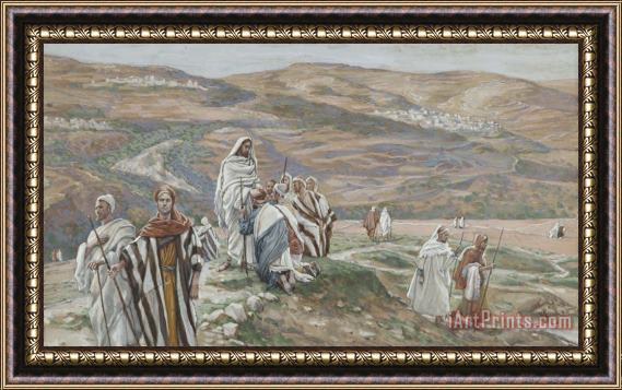 Tissot He Sent them out Two by Two Framed Print