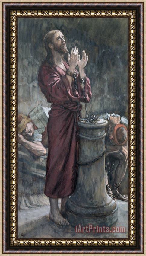 Tissot Jesus in Prison Framed Print