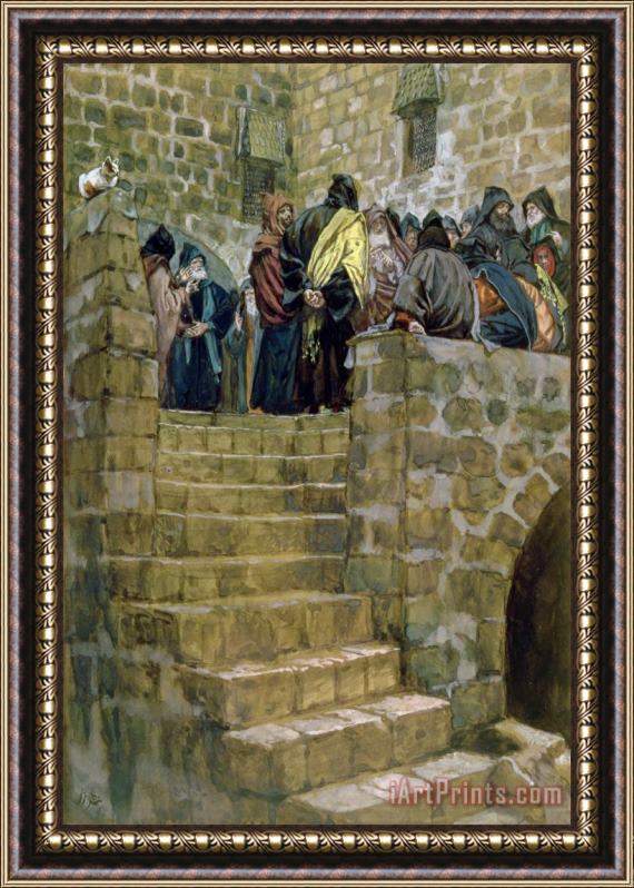 Tissot The Evil Counsel of Caiaphas Framed Print