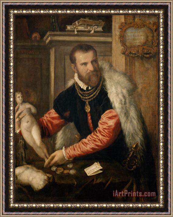 Titian Jacopo Strada Framed Painting