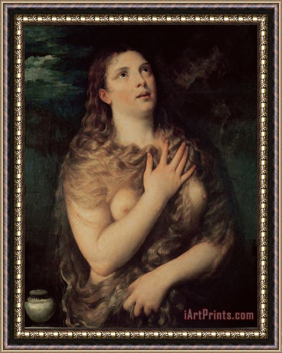 Titian Mary Magdalene Framed Painting