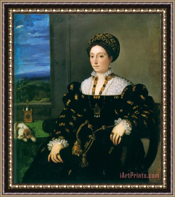 Titian Portrait of Eleonora Gonzaga Della Rovere Framed Print