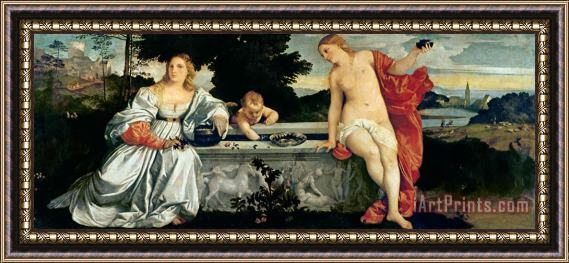 Titian Sacred and Profane Love Framed Print