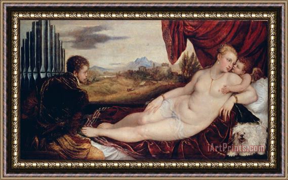Titian Venus with The Organ Player Framed Print