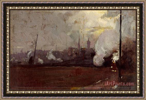 Tom Roberts Evening Train to Hawthorn Framed Painting