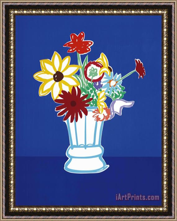 Tom Wesselmann Country Bouquet with Blue, 1991 Framed Painting