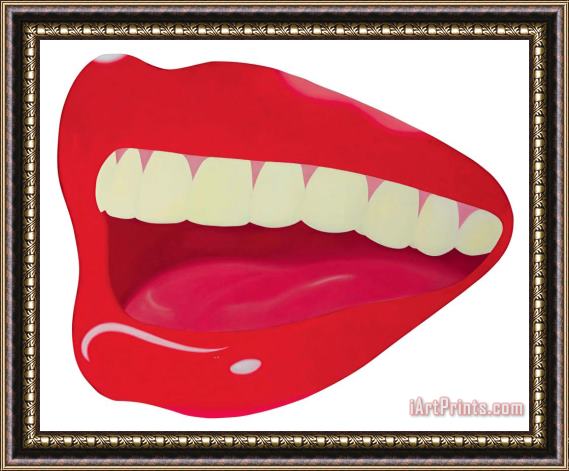 Tom Wesselmann Mouth #8, 1966 Framed Painting