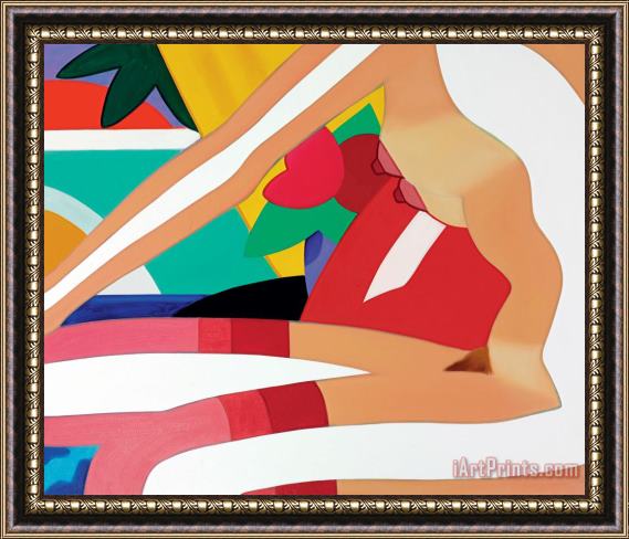 Tom Wesselmann Sunset Nude with Red Stockings, 2003 Framed Painting
