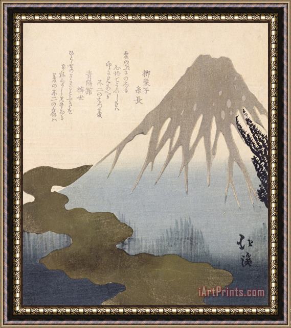 Toyota Hokkei Mount Fuji Under The Snow Framed Painting