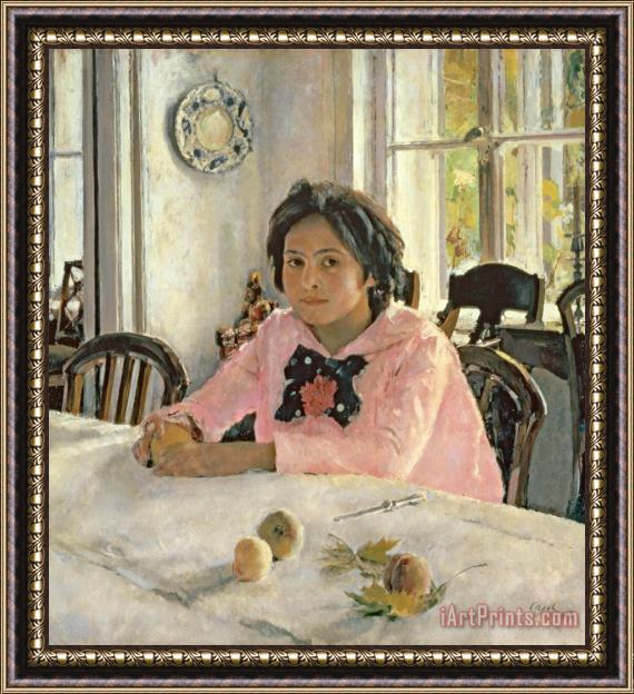 Valentin Aleksandrovich Serov Girl with Peaches Framed Print
