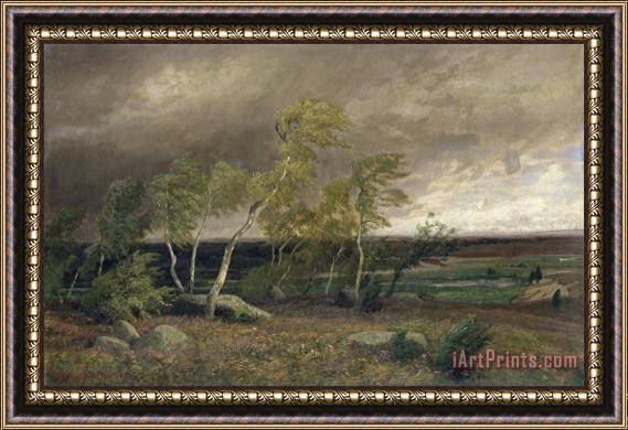 Valentin Ruths The Heath in a Storm Framed Painting