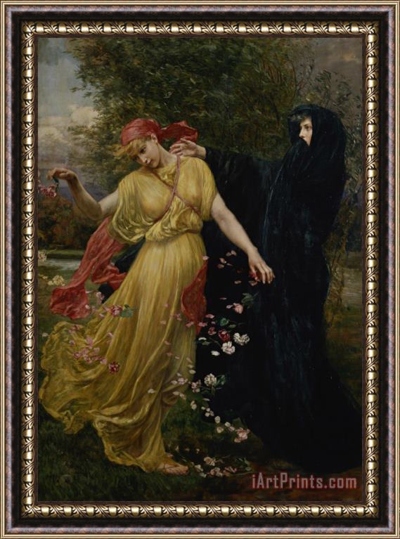 Valentine Cameron Prinsep At The First Touch of Winter Summer Fades Away Framed Painting