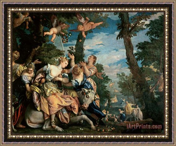 Veronese The Rape Of Europa Framed Painting