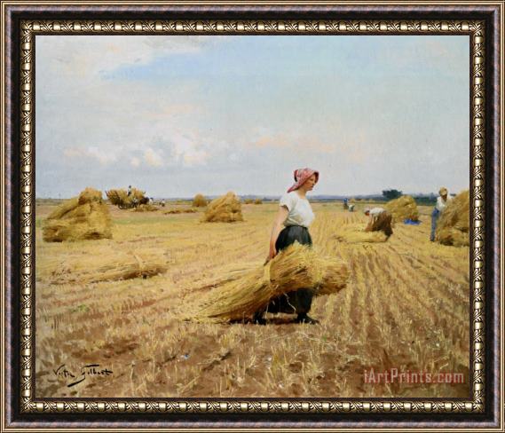 Victor Gabriel Gilbert The Harvest Framed Print