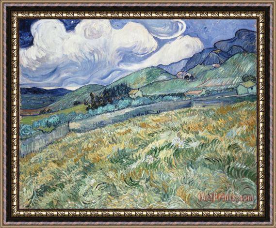 Vincent van Gogh Landscape From Saint-remy Framed Painting