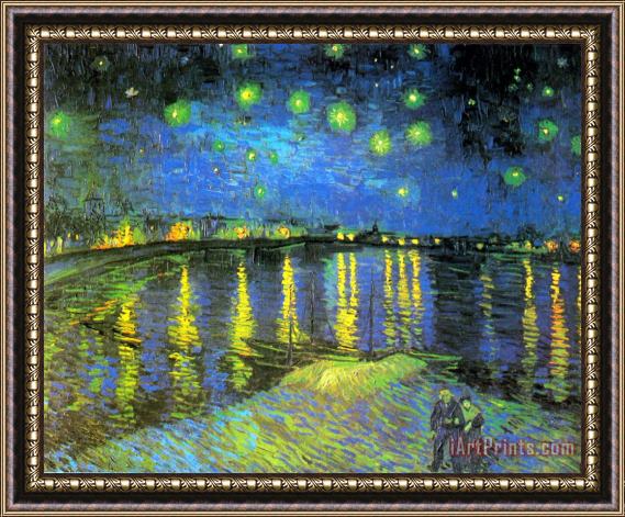 Vincent van Gogh Starry Night Over The Rhone Ii Framed Painting