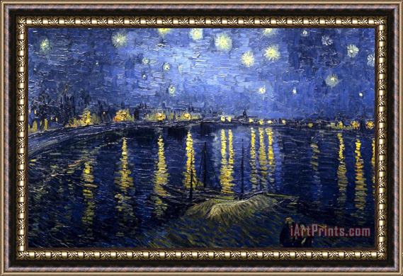 Vincent van Gogh Starry Night Over The Rhone Framed Painting