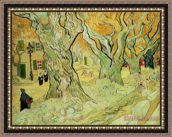 Vincent van Gogh The Road Menders Framed Print