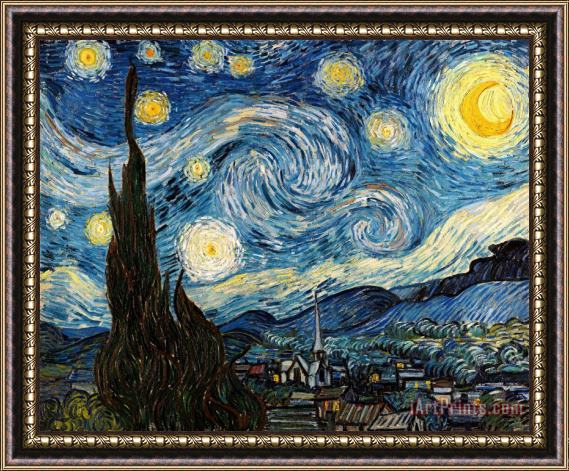 Vincent Van Gogh The Starry Night Framed Painting
