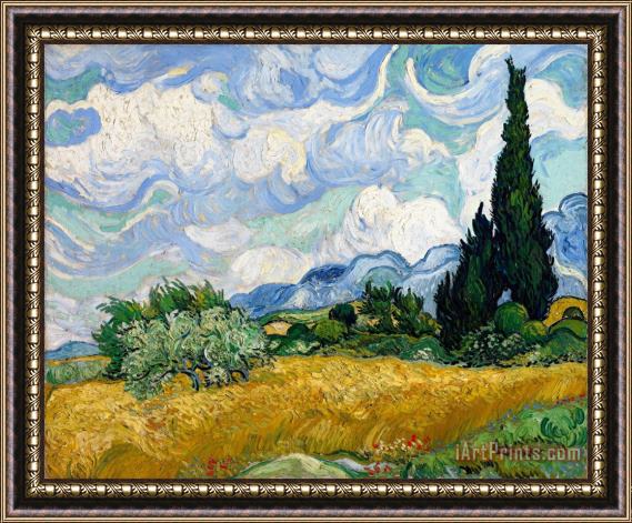 Vincent van Gogh Wheat Field with Cypresses Framed Print