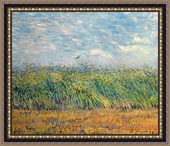 Vincent van Gogh Wheatfield With Lark Framed Painting