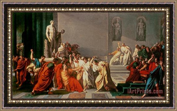 Vincenzo Camuccini Death of Julius Caesar Framed Painting