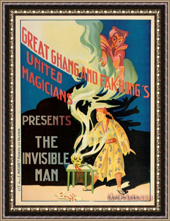 Vintage Images The Invisible Man Framed Print