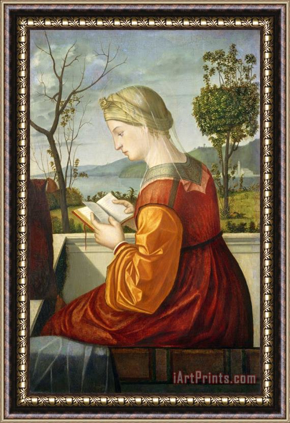 Vittore Carpaccio The Virgin Reading Framed Painting