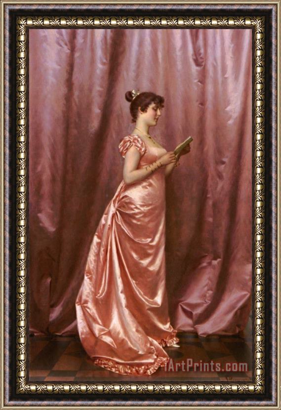 Vittorio Reggianini Elegant Lady in Pink Framed Print