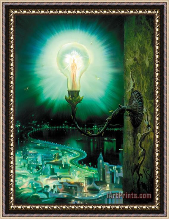 Vladimir Kush City Lights Framed Painting